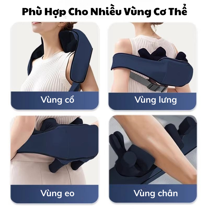 Máy Massage Cổ Vai Gáy DELAX 10 Đầu Massage Chườm Ấm Cổ Vai Gáy - MMC01 - Ảnh 2