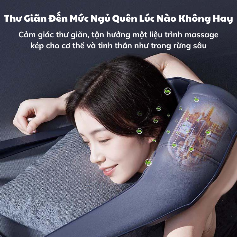 Máy Massage Cổ Vai Gáy DELAX 10 Đầu Massage Chườm Ấm Cổ Vai Gáy - MMC01 - Ảnh 3