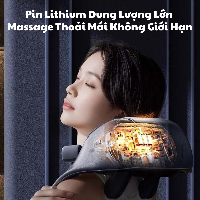 Máy Massage Cổ Vai Gáy DELAX 10 Đầu Massage Chườm Ấm Cổ Vai Gáy - MMC01 - Ảnh 5