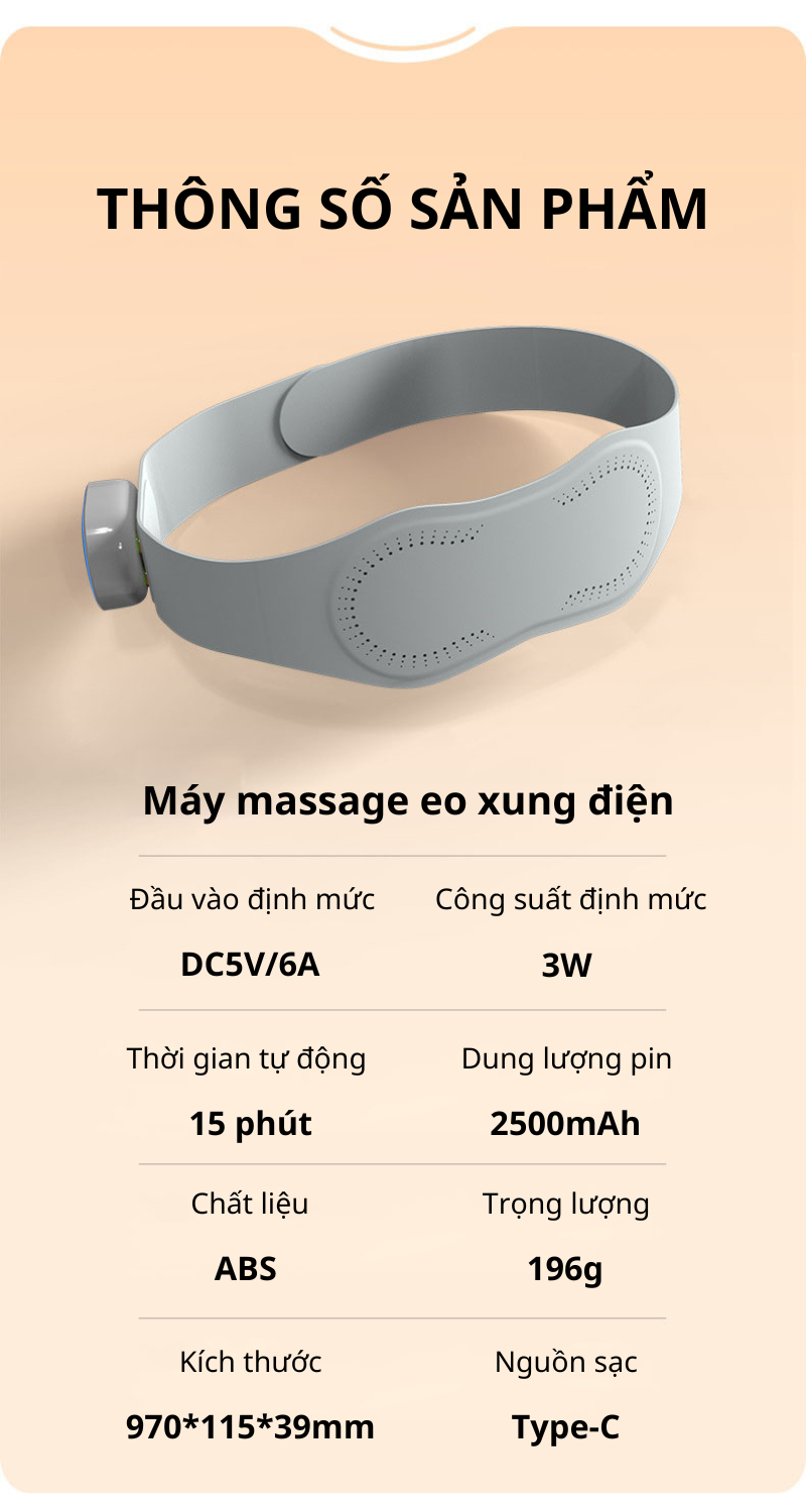 Thông tin chi tiết của Đai massage bụng DELAX DSB03