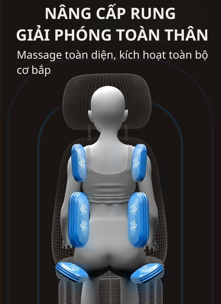 Ghế massage toàn thân DELAX GMS05 nâng cấp rung