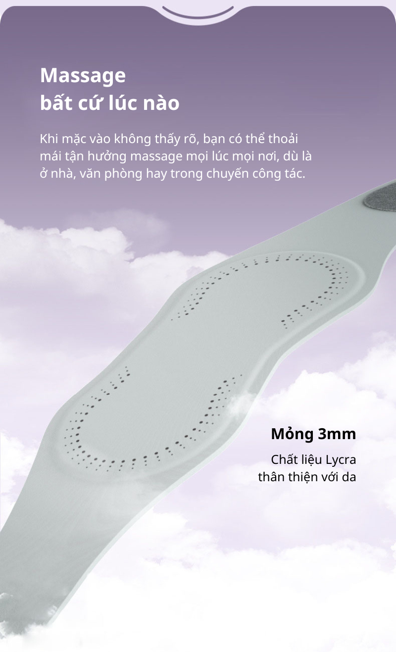 Thiết kế siêu mỏng của Đai massage bụng DELAX DSB03