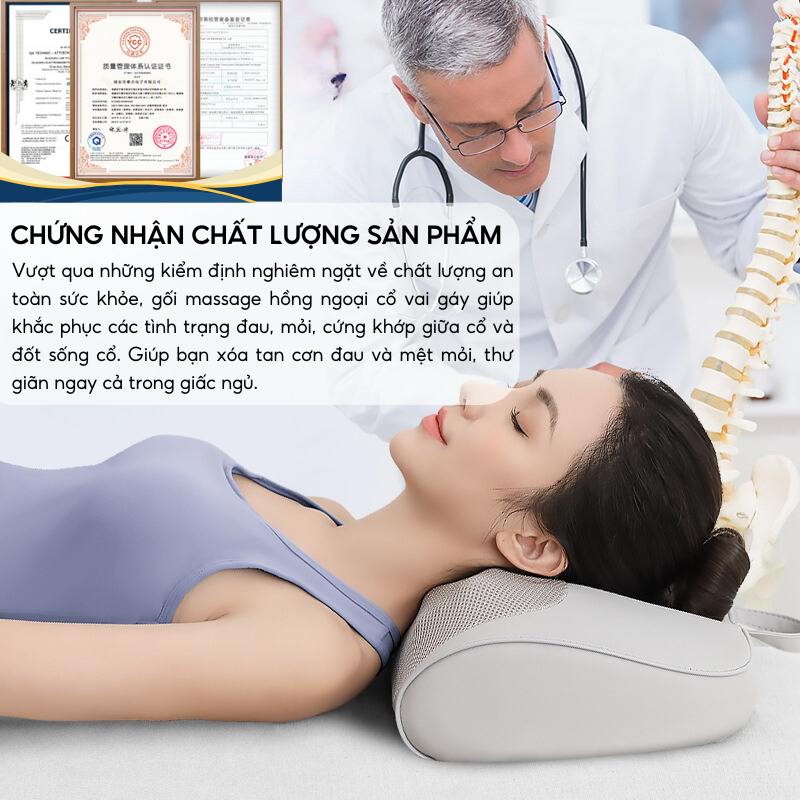 Gối Massage Cổ Vai Gáy DELAX GMC01 – Chính Hãng, Hỗ Trợ Giảm Mỏi Cổ Vai Gáy Hiệu Quả - Ảnh 2