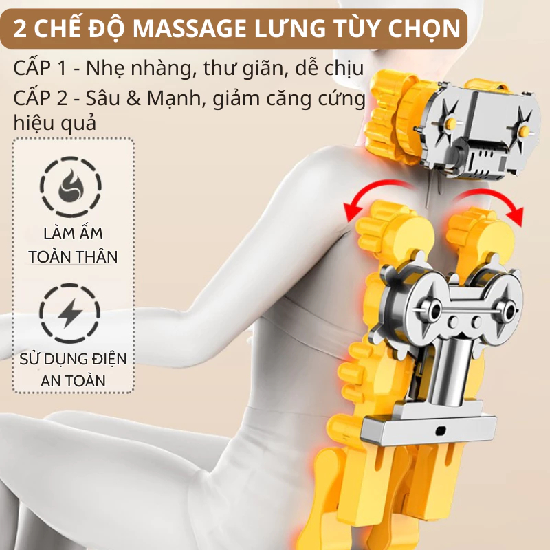 2 chế độ massage lưng của Ghế massage toàn thân DELAX GMS05
