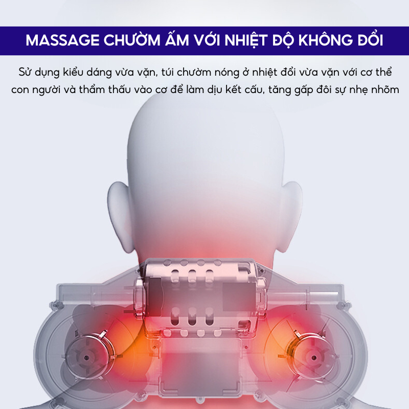 Gối Massage Cổ Vai Gáy DELAX GMC01 – Chính Hãng, Hỗ Trợ Giảm Mỏi Cổ Vai Gáy Hiệu Quả - Ảnh 4