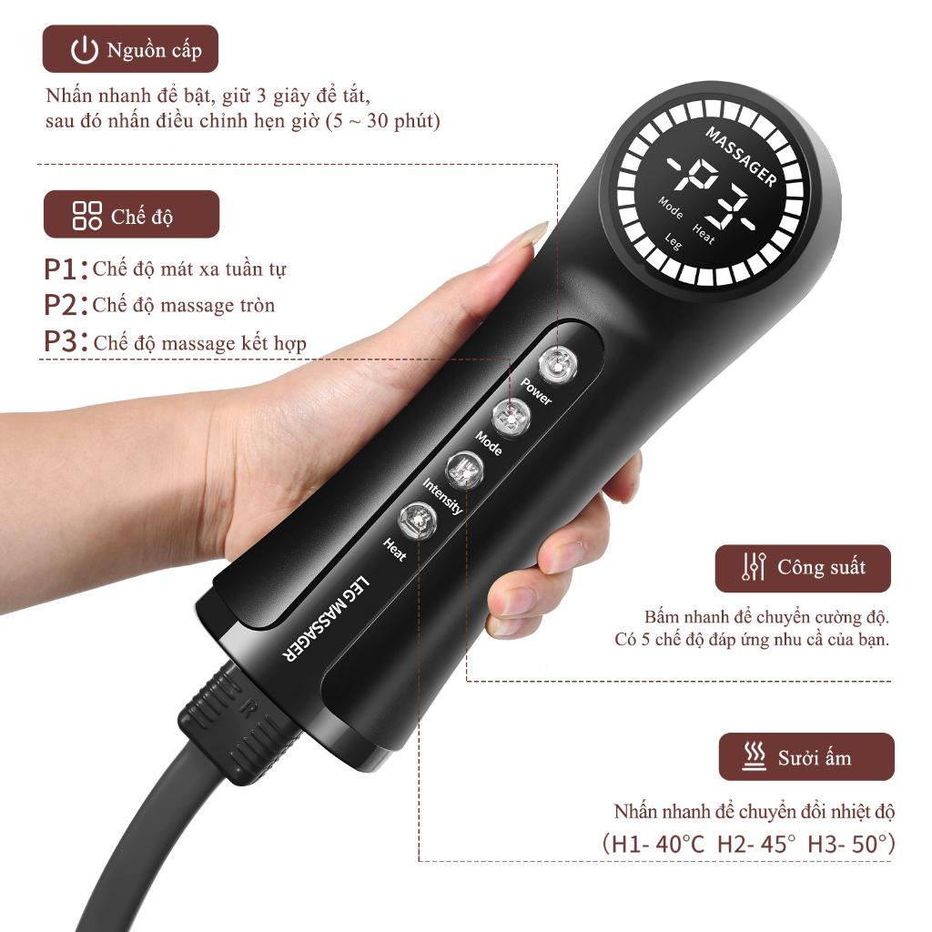 Thông tin điều khiển máy Massage chân, đùi, bắp chân, bàn chân MSC03 DELADEP