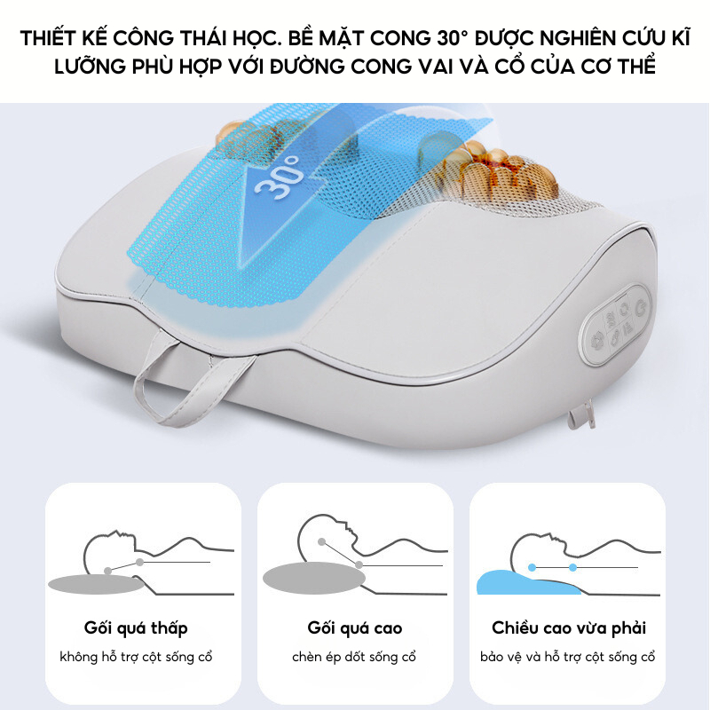 Gối Massage Cổ Vai Gáy DELAX GMC01 – Chính Hãng, Hỗ Trợ Giảm Mỏi Cổ Vai Gáy Hiệu Quả - Ảnh 6