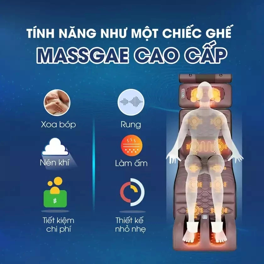 Tính năng của sản phẩm thảm massage toàn thân DELAX TMS01 như một chiếc ghế massage cao cấp