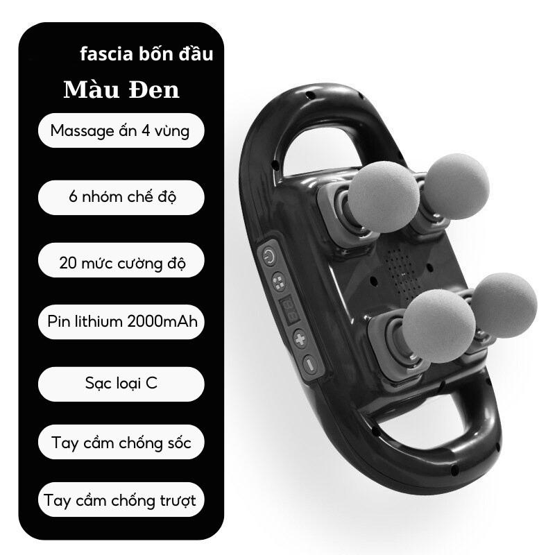 Máy Massage Cầm Tay SMS05 - DELADEP - 4 đầu massage diện tích lớn, 6 chế độ và 20 mức điều chỉnh - Ảnh 5