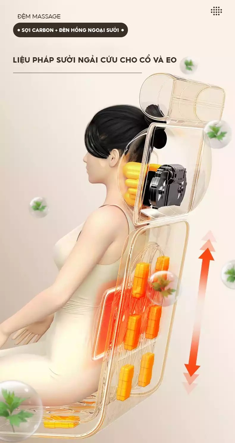 Liệu pháp sưởi của sản phẩm Thảm massage toàn thân DELAX TMS01