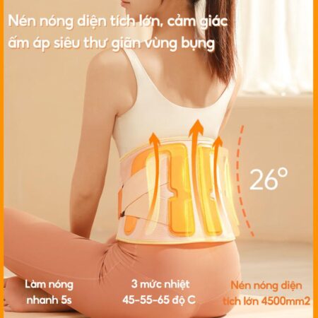 Đai massage lưng cột sống DML01 nén nóng diện tích lớn