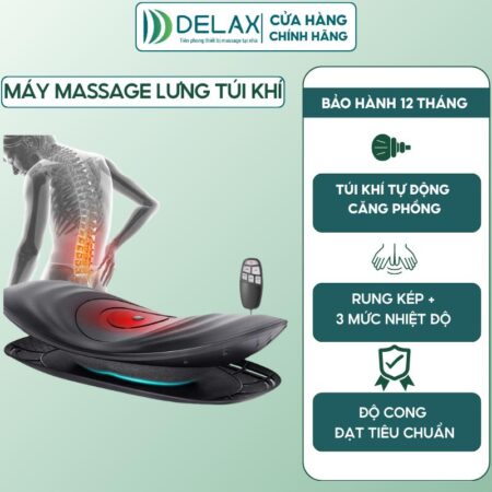 Máy Massage Cột Sống Lưng MSL01 - DELAX - Kéo giãn, nâng cột sống - Hỗ trợ điều trị thoát vị đĩa đệm