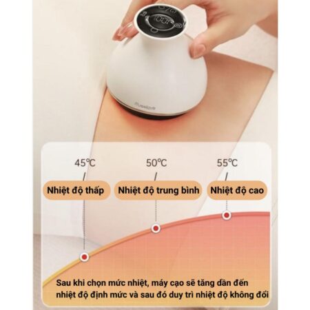 Các mức độ nhiệt của máy giác hơi cạo gió mini GHC01