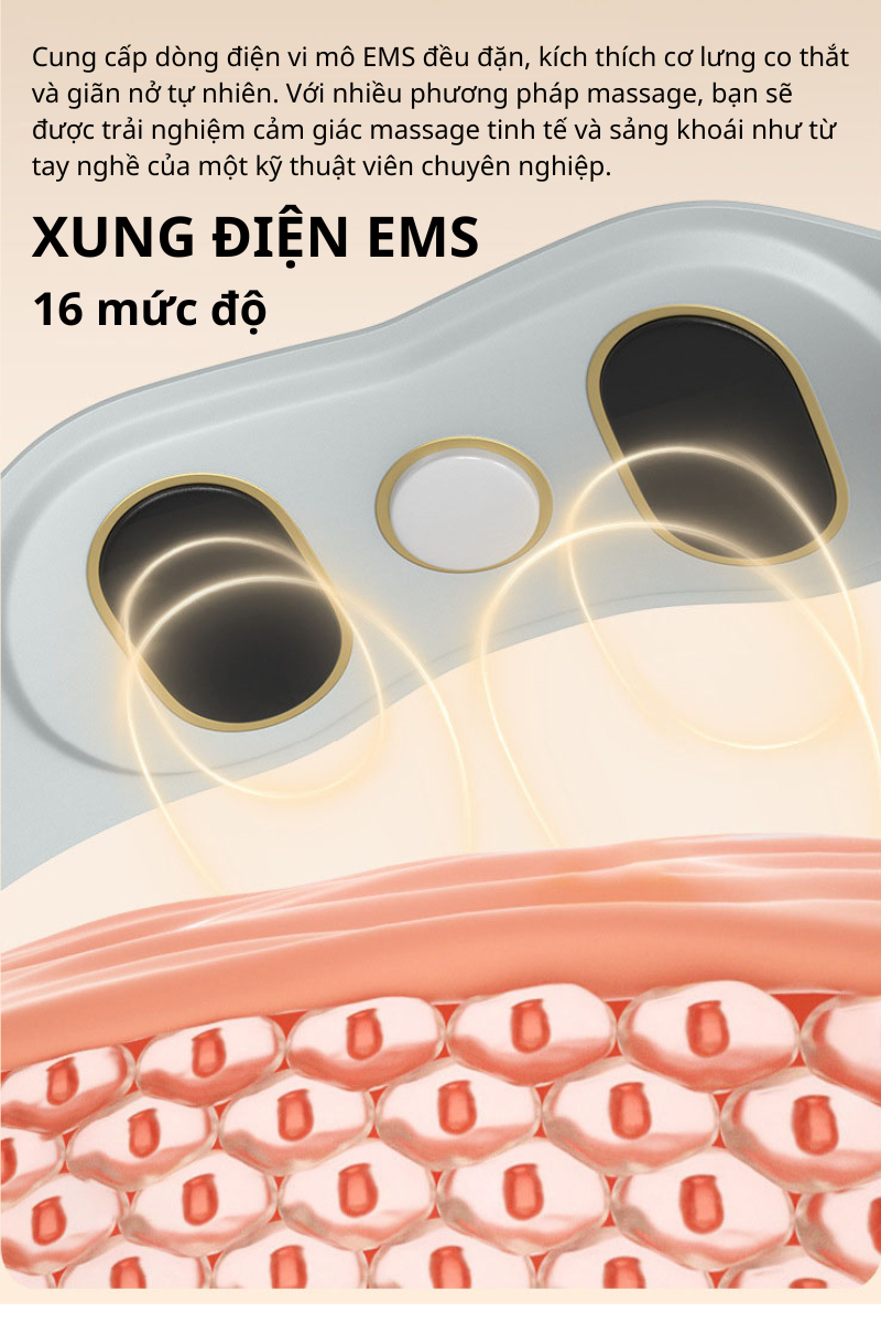 Xung điện EMS của Đai massage bụng DELAX DSB03