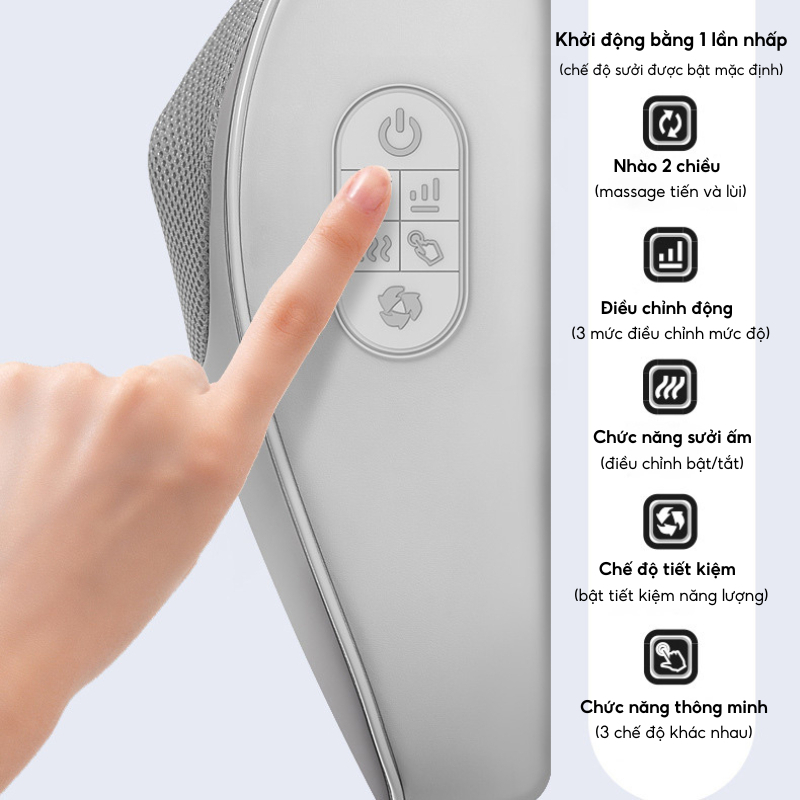 Gối Massage Cổ Vai Gáy DELAX GMC01 – Chính Hãng, Hỗ Trợ Giảm Mỏi Cổ Vai Gáy Hiệu Quả - Ảnh 9