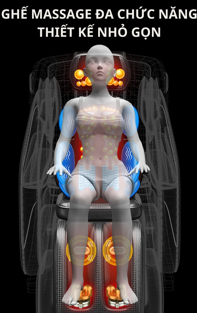 Thiết kế gọn nhẹ của Ghế massage toàn thân DELAX GMS05