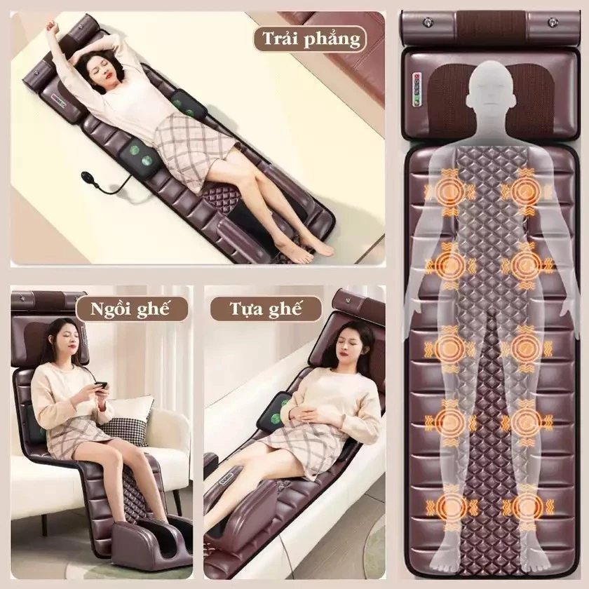 Thiết kế gập gọn sản phẩm thảm massage toàn thân DELAX TMS01