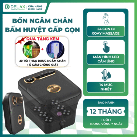 Bồn ngâm chân massage bấm huyệt DELAX BNC02