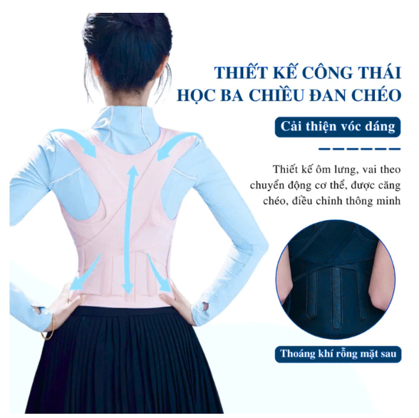 Đai lưng cột sống DCG03 sở hữu thiết kế công thái học
