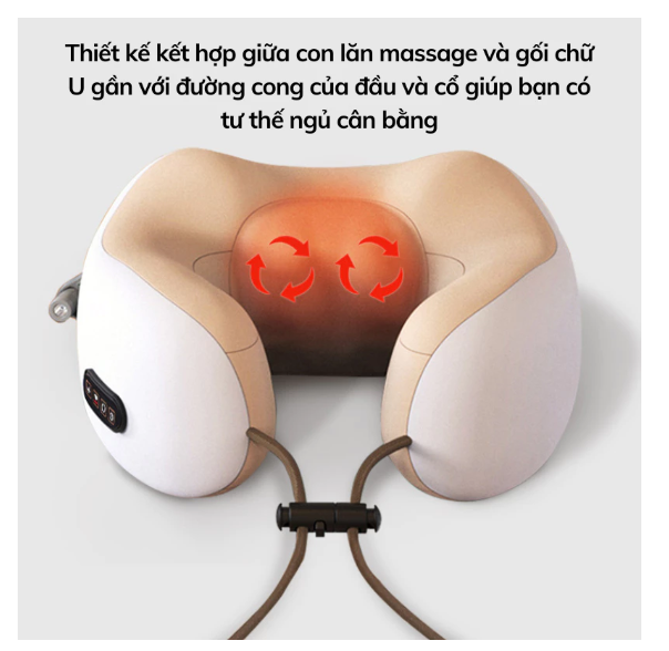 Gối mát xa hỗ trợ người dùng có tư thế ngủ cân bằng