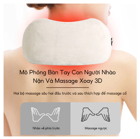 Gối Massage Cổ Chữ U GMC03 - DELAX - Massage Xoay 3D, Giảm Đau Mỏi Cổ Vai Gáy, Nhỏ Gọn - Ảnh 3