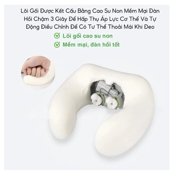 Lõi gối được kết cấu bằng cao su non mềm mại