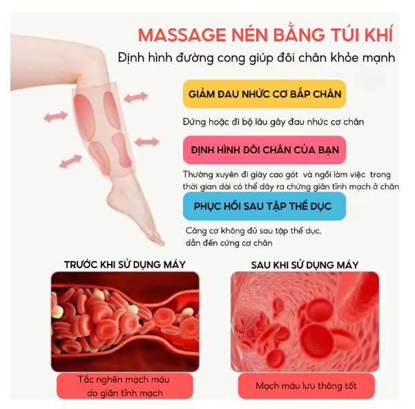 Máy Massage Bắp Chân MBC02 - DELAX - Massage Nén Khí Kết Hợp Chườm Nóng, Giảm Đau Mỏi Chân, Lưu Thông Khí Huyết Mới Nhất - Ảnh 3