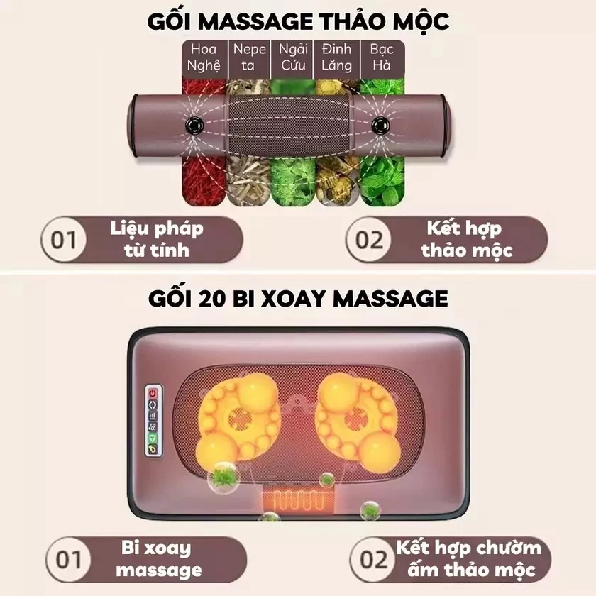 Gối thảo mộc sản phẩm thảm massage toàn thân DELAX TMS01