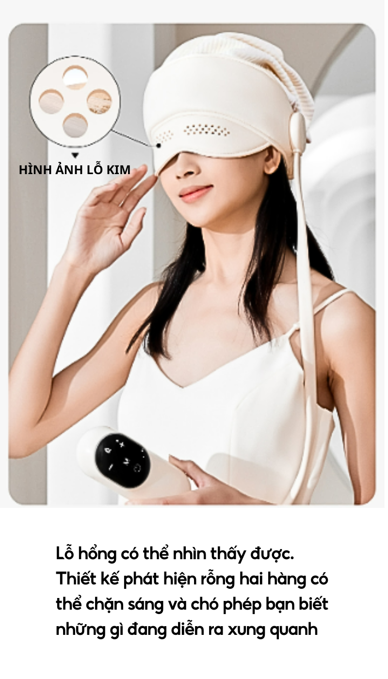 Lỗ hổng có thể nhìn thấy từ máy Massage mắt MSM03