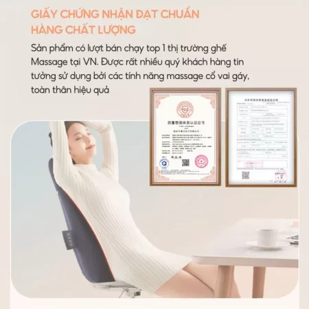Chứng nhận máy Massage lưng MSL04 đạt chuẩn hàng chất lượng