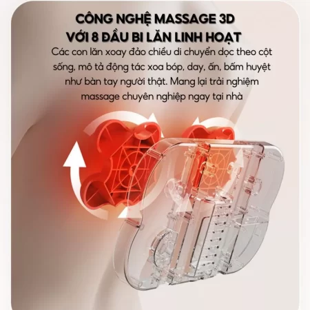 Mát xa linh hoạt qua 4 vùng