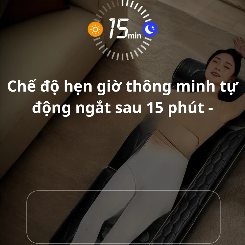 Đệm Massage trang bị chế độ hẹn giờ thông minh