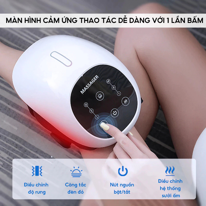 Màn hình cảm ứng dễ thao tác của Máy Massage Khớp Gối DELAX MDG02
