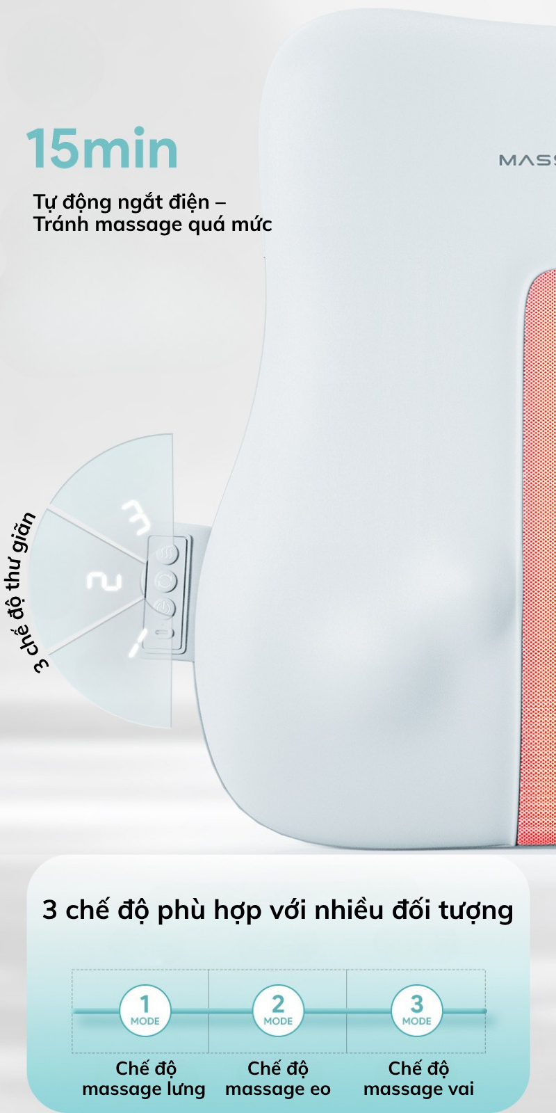 Hẹn giờ tự động của Máy massage lưng DELAX MSL05