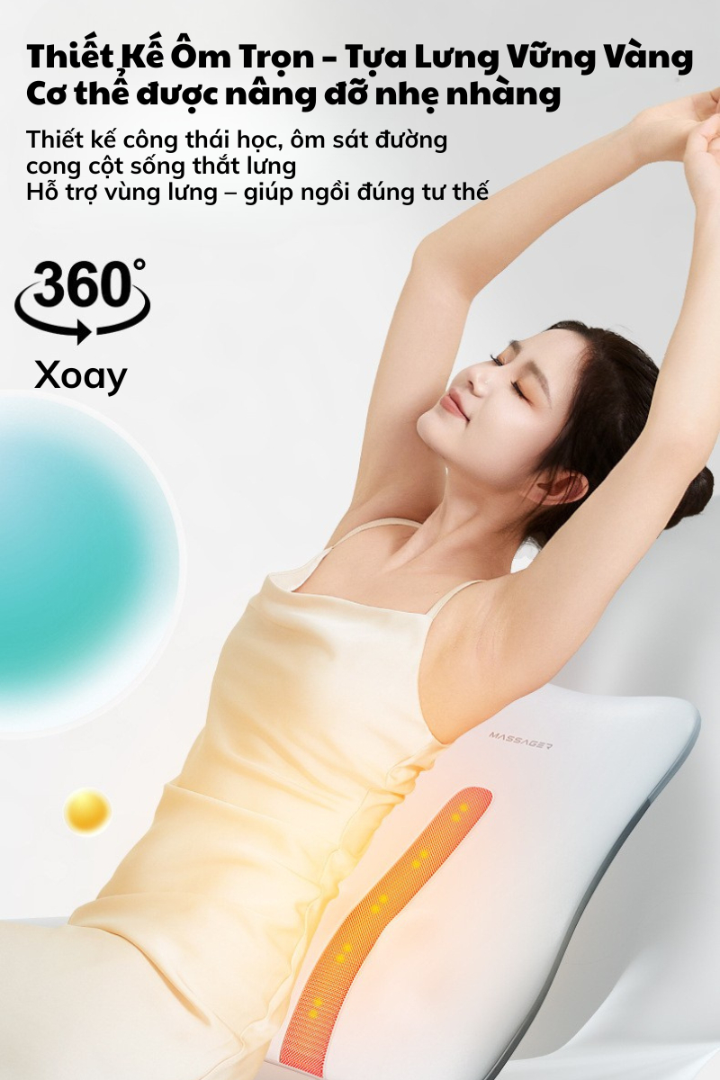 Thiết kế công thái học của Máy massage lưng DELAX MSL05