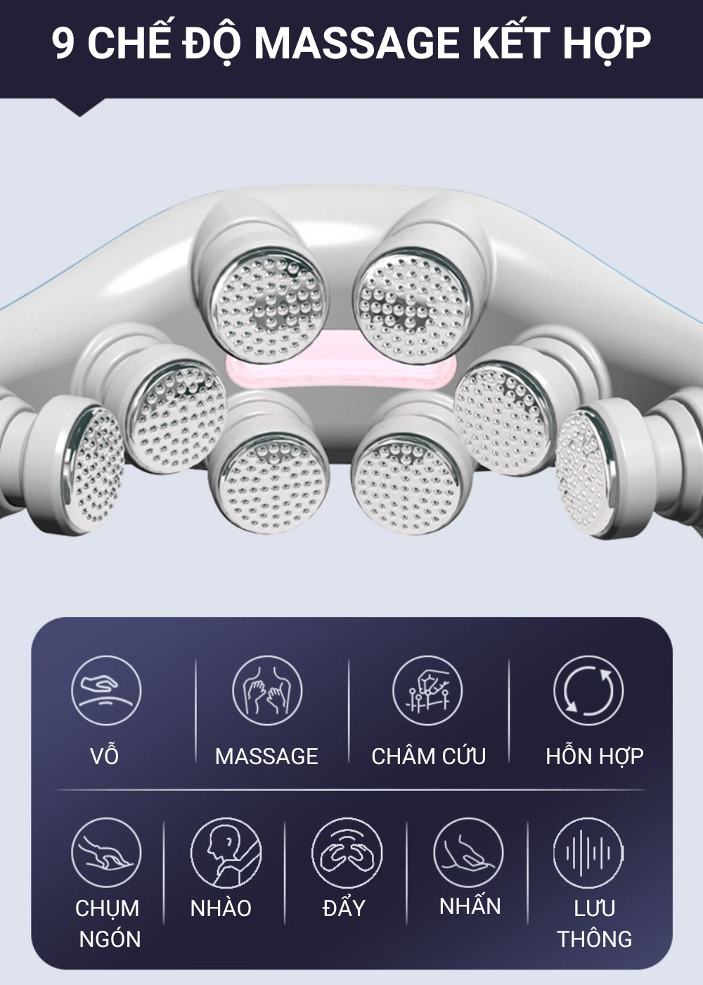 Các chế độ của Máy Massage Cổ Vai Gáy DELAX MMC06