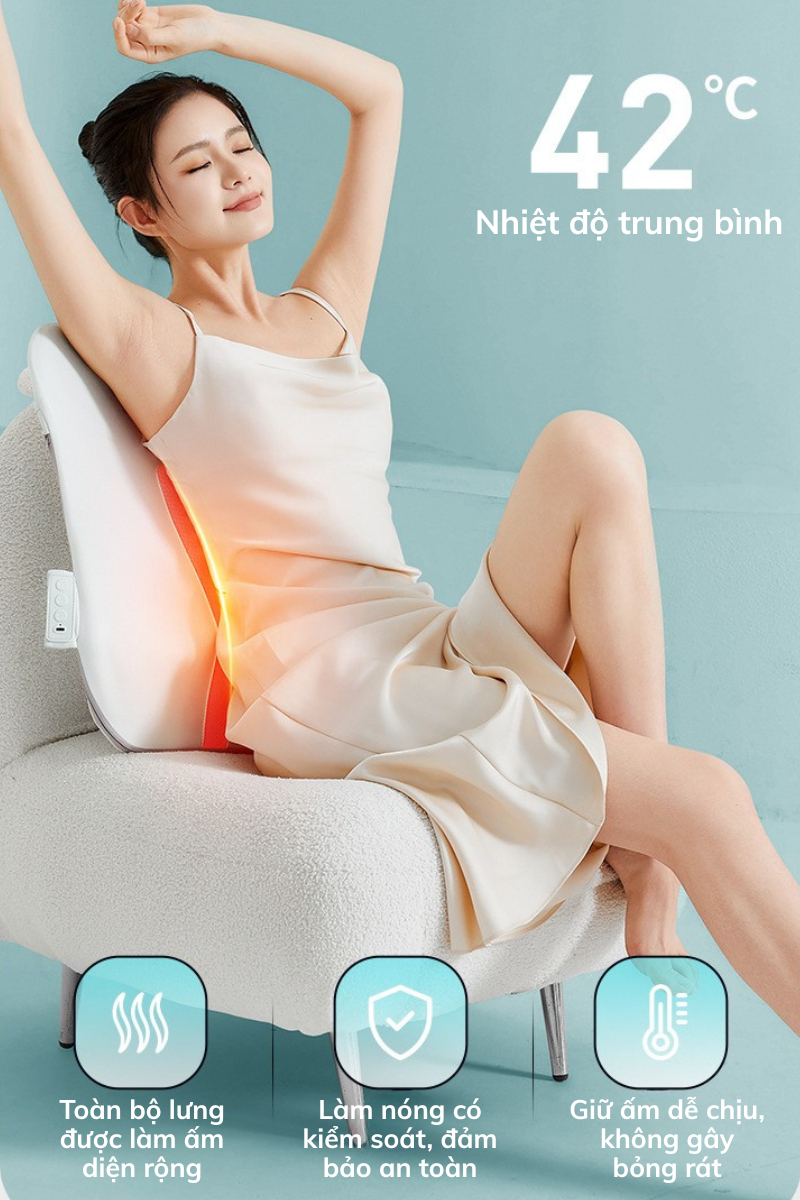 Máy massage lưng DELAX MSL05 cùng công nghệ sưởi ấm