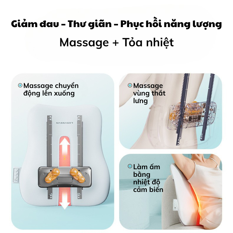 Máy Massage Lưng DELAX MSL05 - Hàng Chính Hãng, Thiết Kế Công Thái Học - Ảnh 4