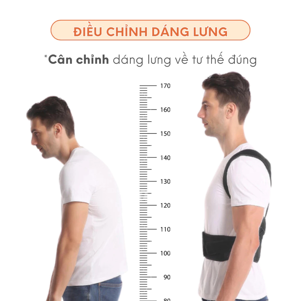 Đai chống gù lưng DELAX DCG02 điều chỉnh dáng lưng