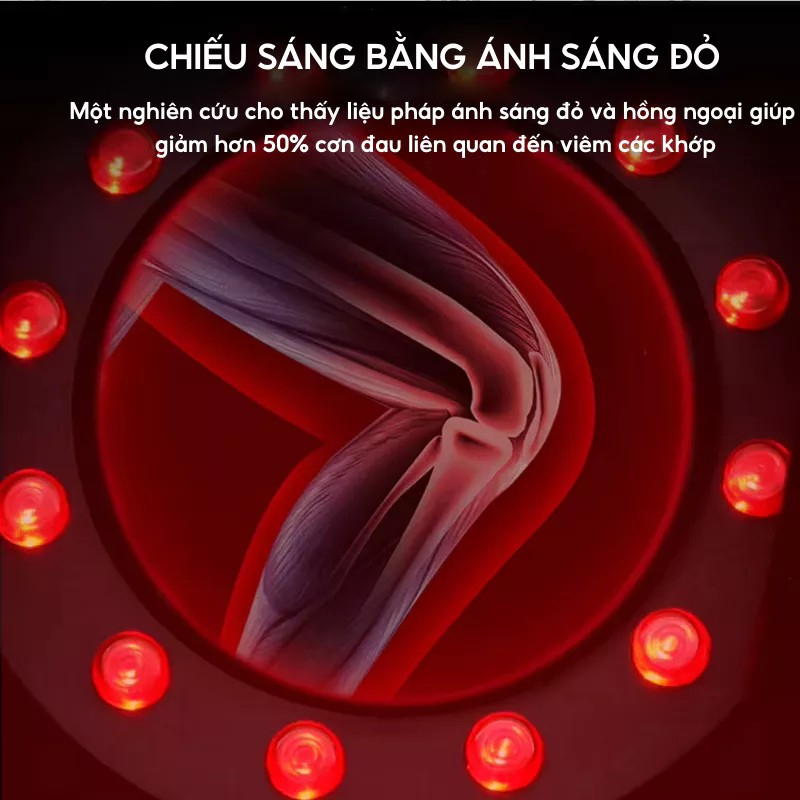 Ánh sáng đỏ của Máy Massage Khớp Gối DELAX MDG02