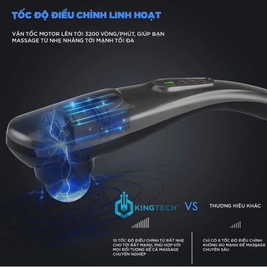 Tốc độ điều chỉnh linh hoạt của Máy đấm lưng massage DELAX MMS01