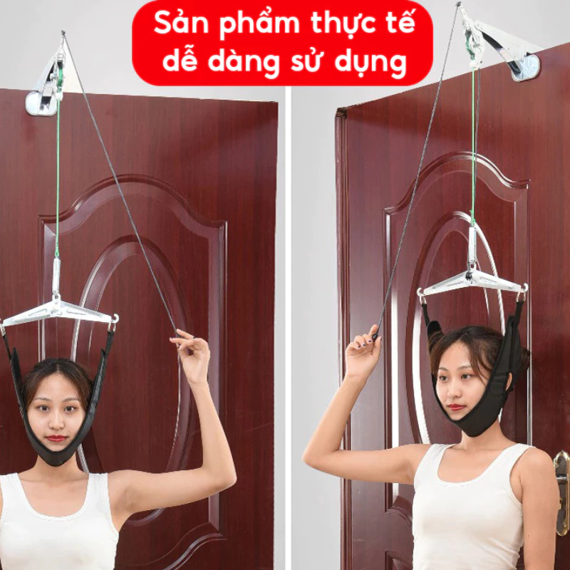 Thiết bị kéo giãn đốt sống cổ DELAX TKD01 thực tế khi sử dụng