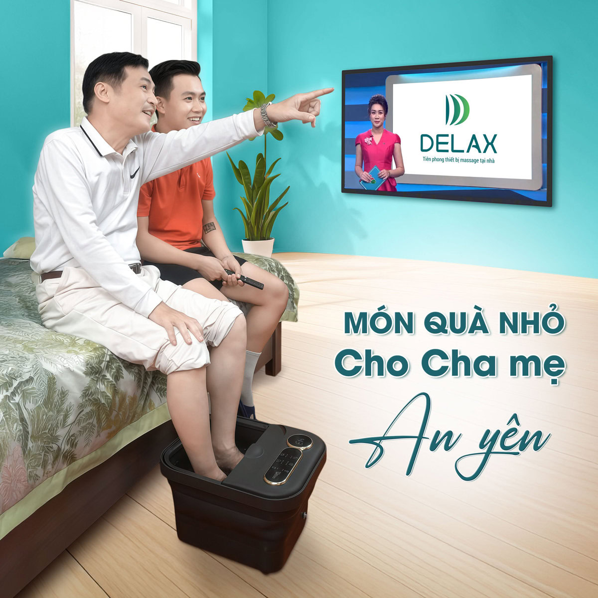 Bồn Ngâm Chân Massage Bấm Huyệt Cao Cấp DELAX BNC02